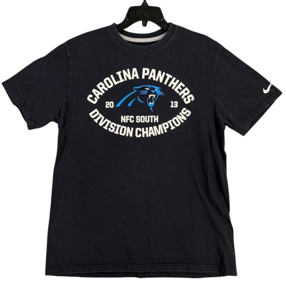 Carolina Panthers Division Champions‎ NFL Football NIKE Shirt Mens XL Black